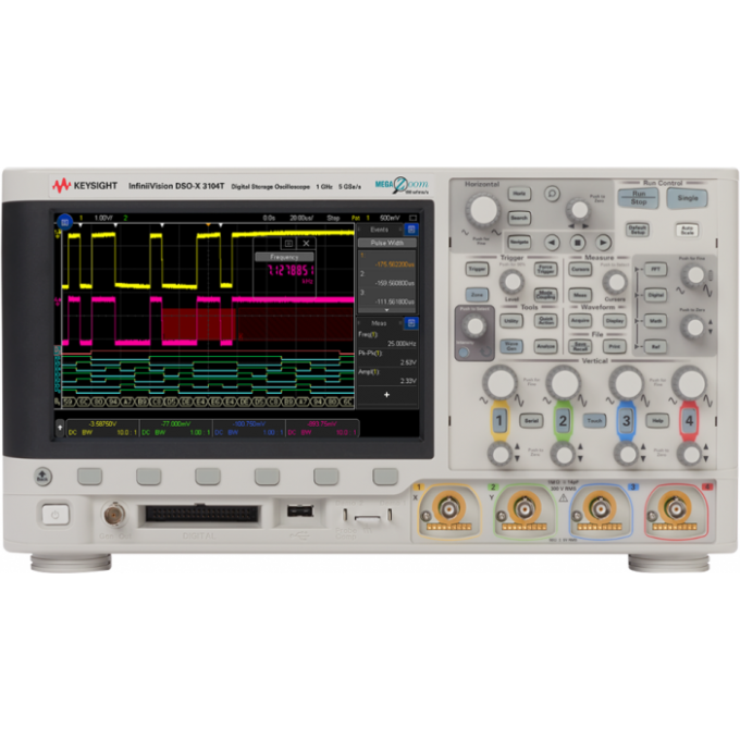 Осциллограф цифровой четырехканальный KEYSIGHT TECHNOLOGIES DSO-X 3104T 1 ГГц 5 ГГц DSO-X-3104T