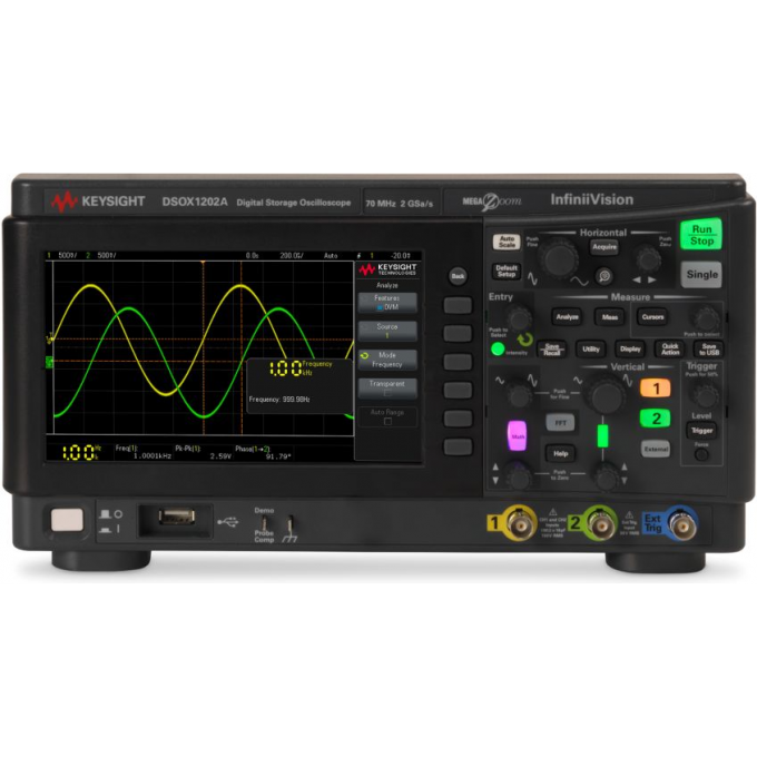Осциллограф цифровой двухканальный KEYSIGHT TECHNOLOGIES InfiniiVision 1000 X-Series 70 МГц DSOX1202A